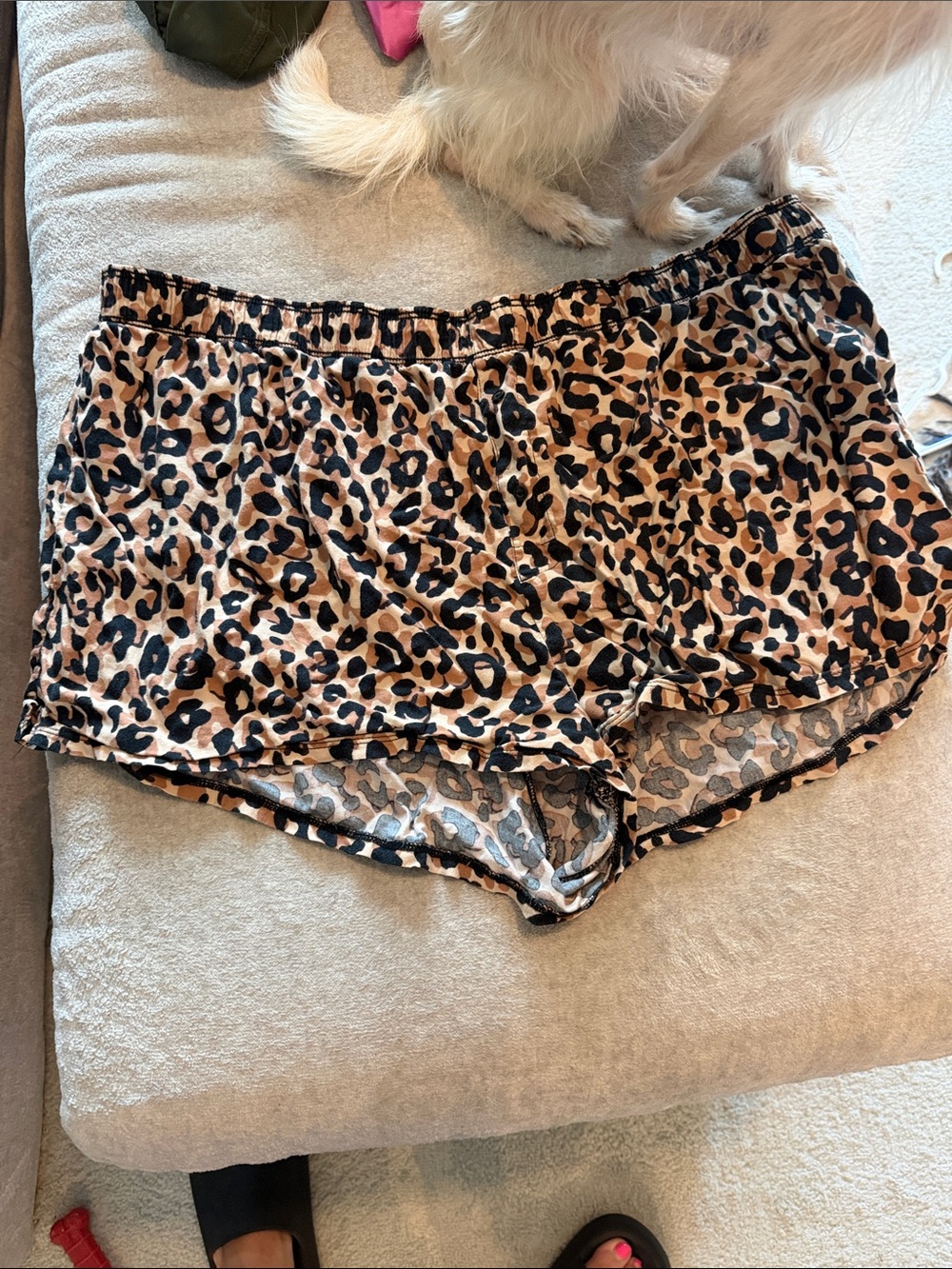 PINK Victoria's Secret Leopard Print Sleep Shorts - Tan and Black